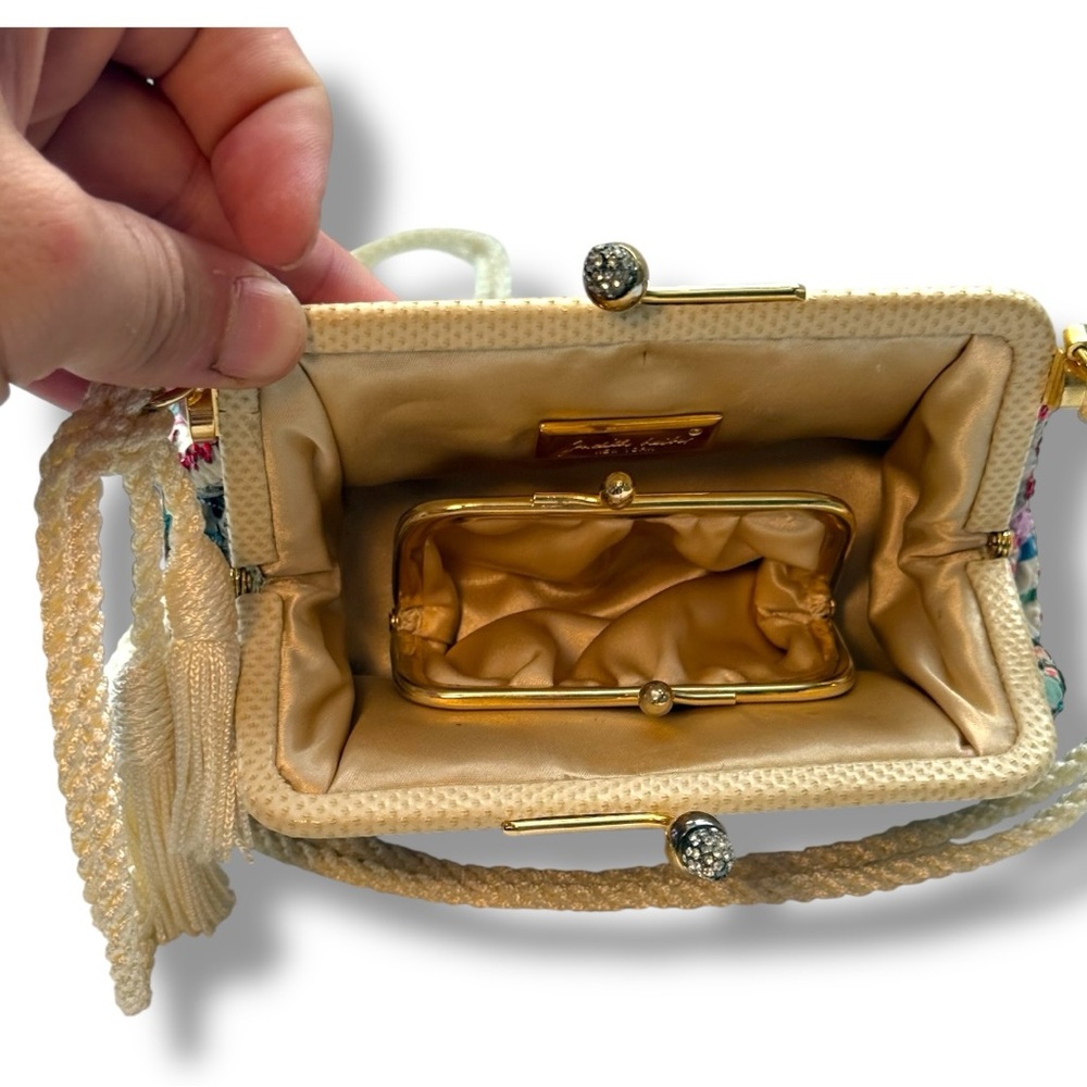 Judith Leiber Spy Bag Floral Quilted Crystal Embroidered Shoulder Bag - Picture 6 of 8